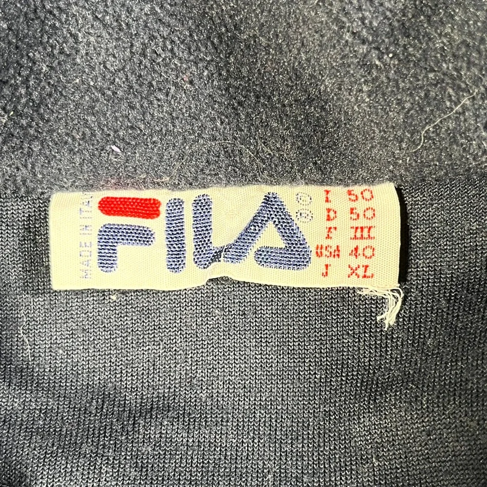 Vintage Fila Polartec Fleece Jacket Mens 40 Navy Blue Full Zip Medium
